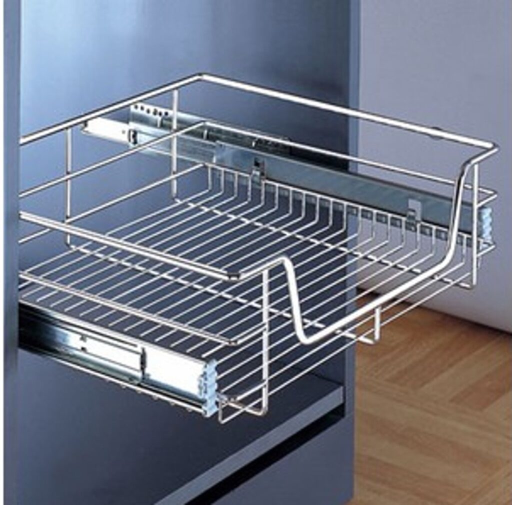 Chrome Basket/Sliding Wardrobes