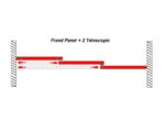 Fixed Panel + 2 Telescopic System, TW14TS