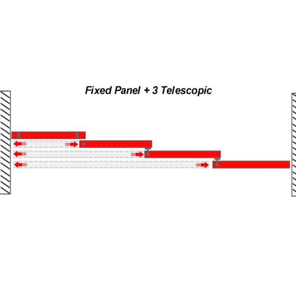 Fixed Panel + 3 Telescopic System, TW14TS