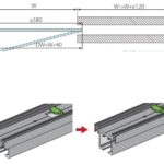 Sliding system, Glass, Ceiling Mounted, Two Part Track, TW16GCM2PT