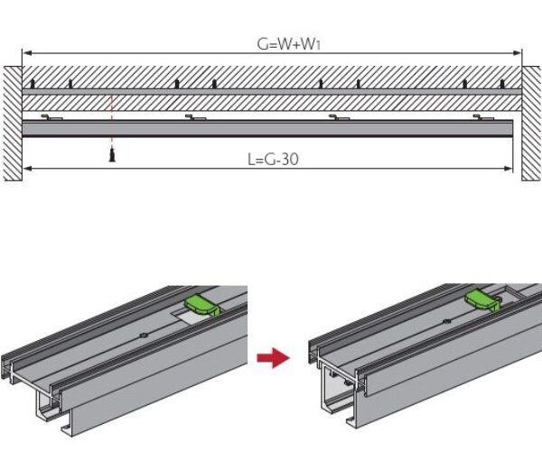 OPK Spaceship Minimal , 2 Part Track, TW14MCM2PT
