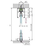 Sliding System To Suit Glass Panel Ceiling Mounted TW16GCM