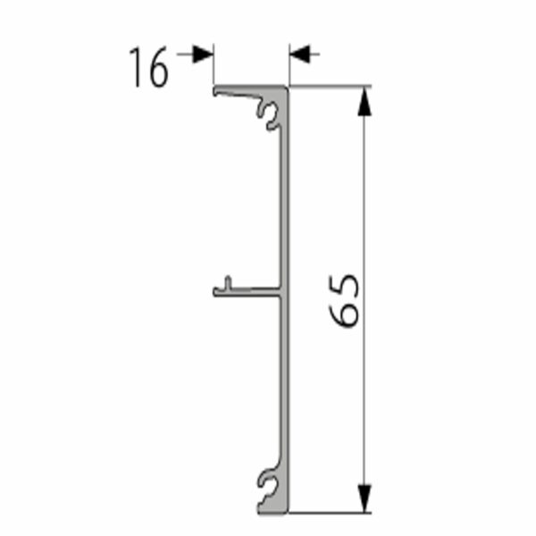 Track Capping Pelmet Silver alloy