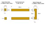 Finishing jams Dimensions for 105mm wall thickness