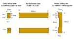 Finishing jams Dimensions for 125mm wall thickness